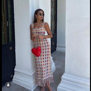 Zara | Dresses | Zara Fringed Openwork Knit Dress | Poshmark Zara | Dresses | Zara Fringed Openwork Knit Dress | Poshmark